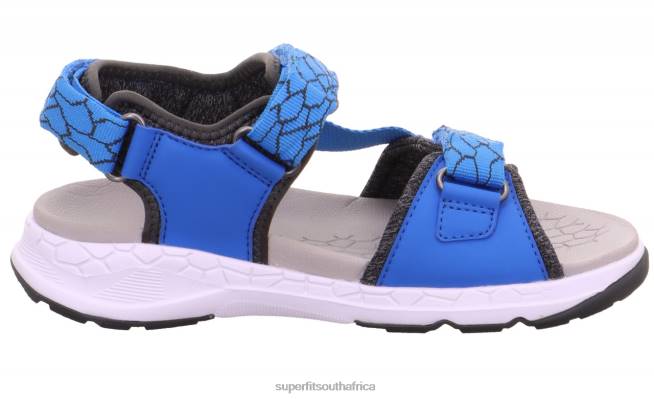 CRISS CROSS - Sandal with Velcro Fastener Toddlers Blue/Grey NLL0665 Superfit Sandals