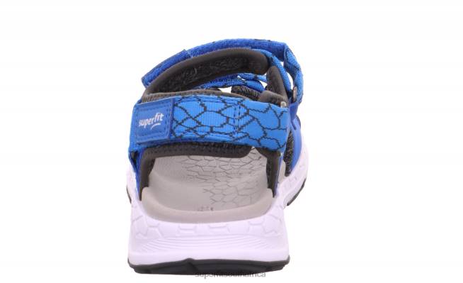 CRISS CROSS - Sandal with Velcro Fastener Toddlers Blue/Grey NLL0665 Superfit Sandals