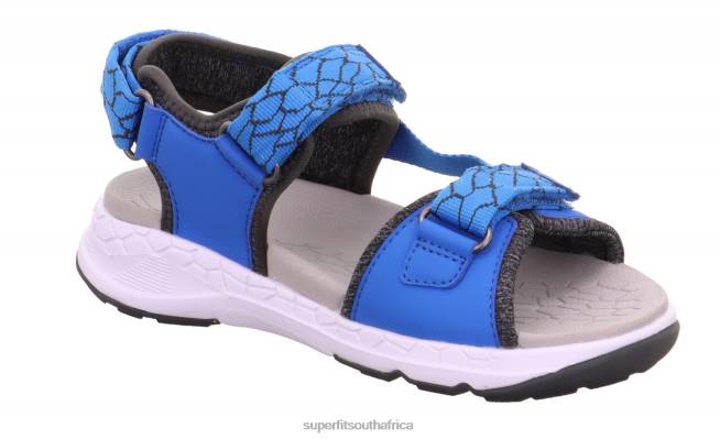 CRISS CROSS - Sandal with Velcro Fastener Toddlers Blue/Grey NLL0665 Superfit Sandals