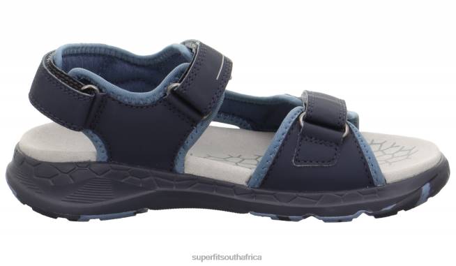 CRISS CROSS - Sandal with Velcro Fastener Toddlers Blue/Light grey NLL0671 Superfit Sandals