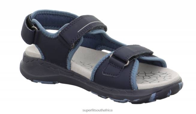 CRISS CROSS - Sandal with Velcro Fastener Toddlers Blue/Light grey NLL0671 Superfit Sandals