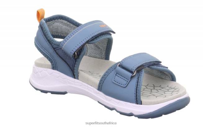 CRISS CROSS - Sandal with Velcro Fastener Toddlers Blue/Orange NLL0630 Superfit Sandals