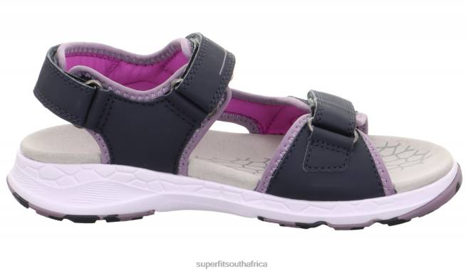 CRISS CROSS - Sandal with Velcro Fastener Toddlers Blue/Purple NLL0670 Superfit Sandals