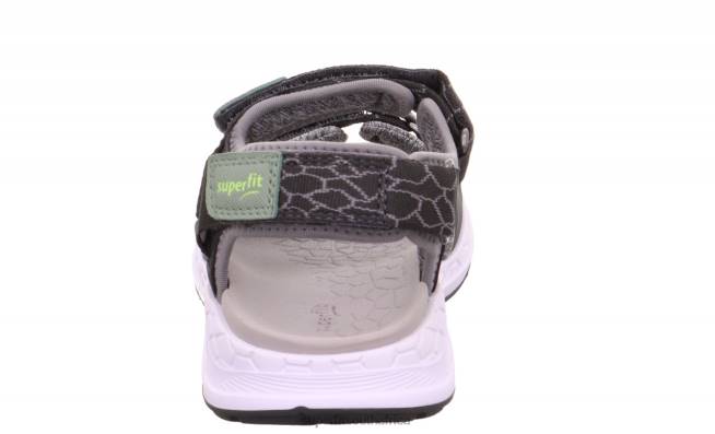 CRISS CROSS - Sandal with Velcro Fastener Toddlers Grey NLL0679 Superfit Sandals