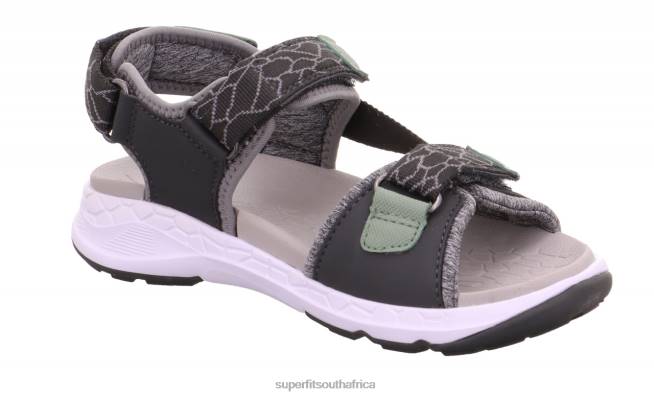 CRISS CROSS - Sandal with Velcro Fastener Toddlers Grey NLL0679 Superfit Sandals