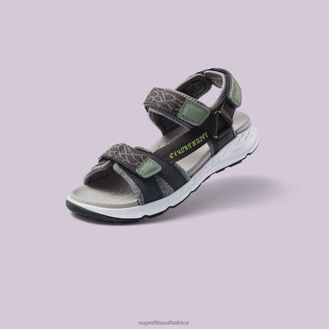 CRISS CROSS - Sandal with Velcro Fastener Toddlers Grey NLL0679 Superfit Sandals