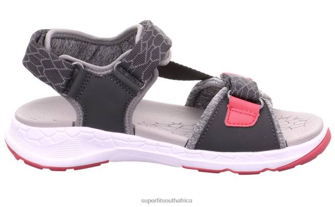 CRISS CROSS - Sandal with Velcro Fastener Toddlers Grey/Pink NLL0663 Superfit Sandals