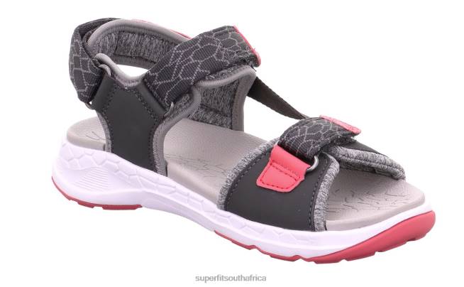 CRISS CROSS - Sandal with Velcro Fastener Toddlers Grey/Pink NLL0663 Superfit Sandals