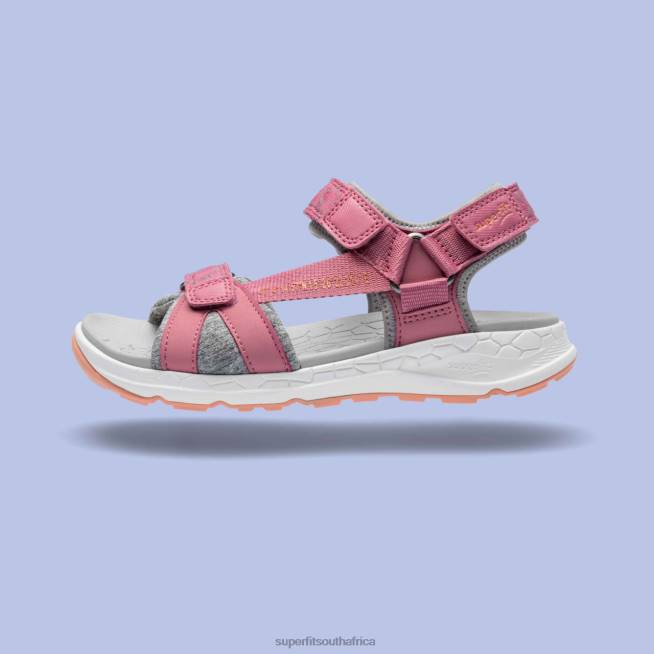 CRISS CROSS - Sandal with Velcro Fastener Toddlers Pink/Orange NLL0635 Superfit Sandals