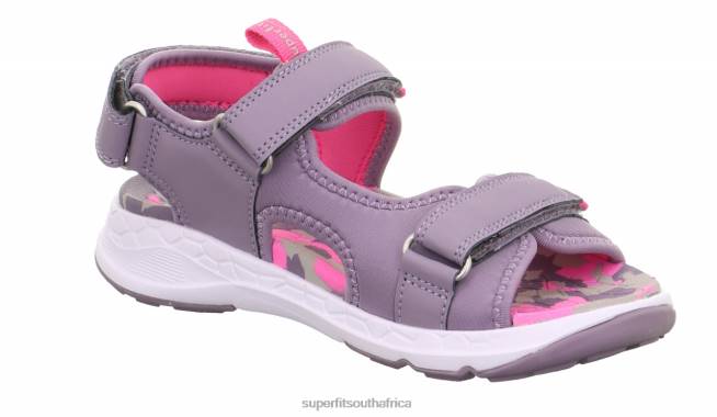 CRISS CROSS - Sandal with Velcro Fastener Toddlers Purple/Pink NLL0653 Superfit Sandals