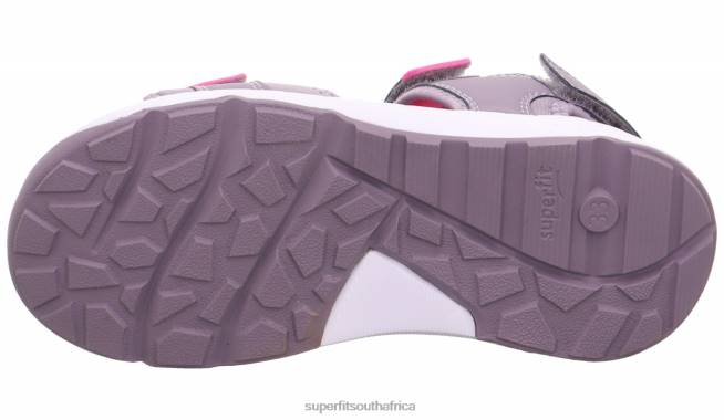 CRISS CROSS - Sandal with Velcro Fastener Toddlers Purple/Pink NLL0653 Superfit Sandals