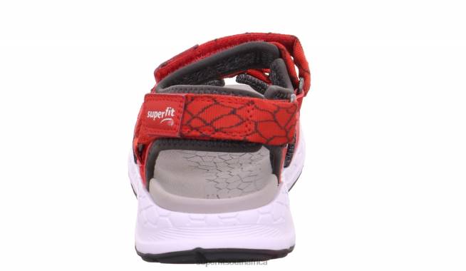 CRISS CROSS - Sandal with Velcro Fastener Toddlers Red/Grey NLL0612 Superfit Sandals