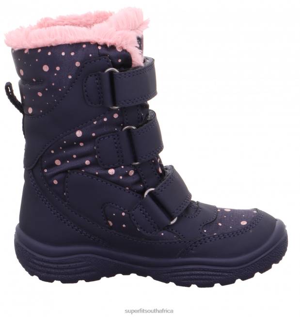 CRYSTAL - Boot with Velcro Fastener Toddlers Blue/Pink NLL0712 Superfit Boots