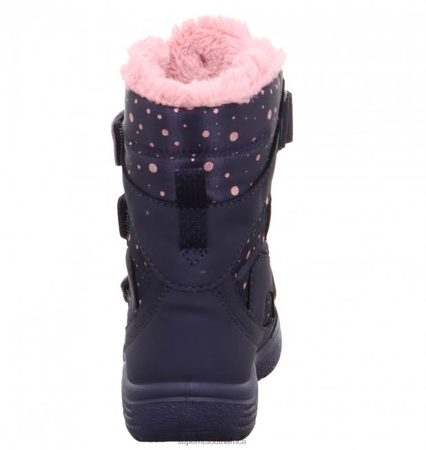 CRYSTAL - Boot with Velcro Fastener Toddlers Blue/Pink NLL0712 Superfit Boots