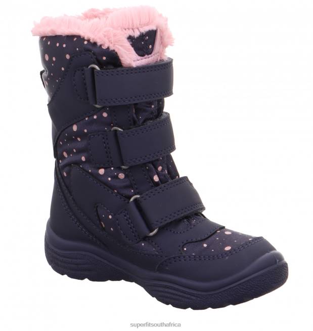 CRYSTAL - Boot with Velcro Fastener Toddlers Blue/Pink NLL0712 Superfit Boots