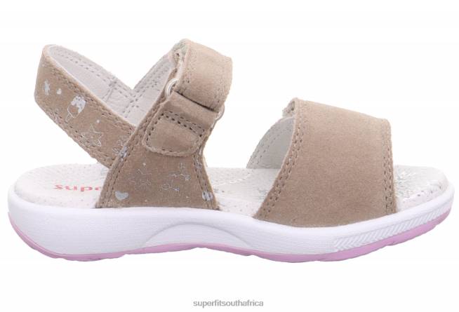 EMILY - Sandal with Velcro Fastener Toddlers Beige NLL0675 Superfit Sandals