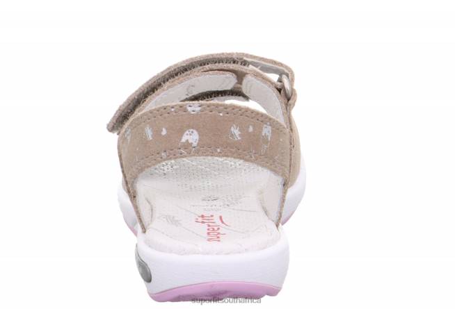 EMILY - Sandal with Velcro Fastener Toddlers Beige NLL0675 Superfit Sandals