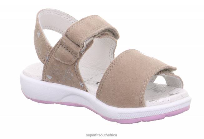 EMILY - Sandal with Velcro Fastener Toddlers Beige NLL0675 Superfit Sandals