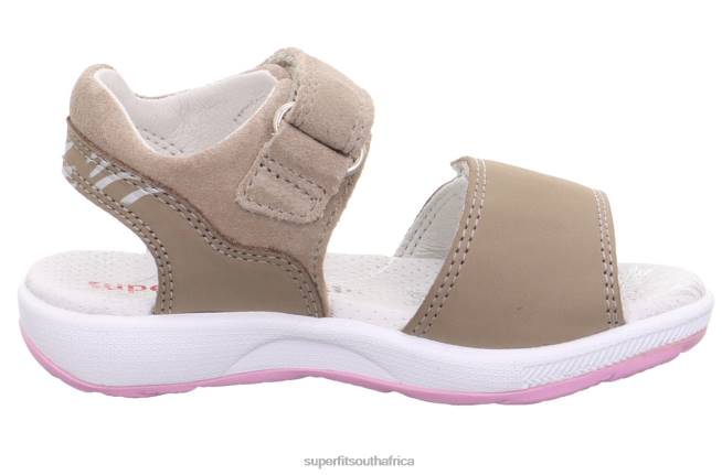 EMILY - Sandal with Velcro Fastener Toddlers Beige/Pink NLL0651 Superfit Sandals