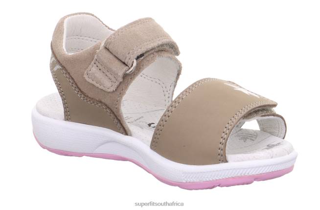 EMILY - Sandal with Velcro Fastener Toddlers Beige/Pink NLL0651 Superfit Sandals