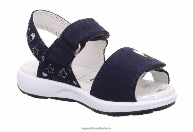 EMILY - Sandal with Velcro Fastener Toddlers Blue NLL0660 Superfit Sandals