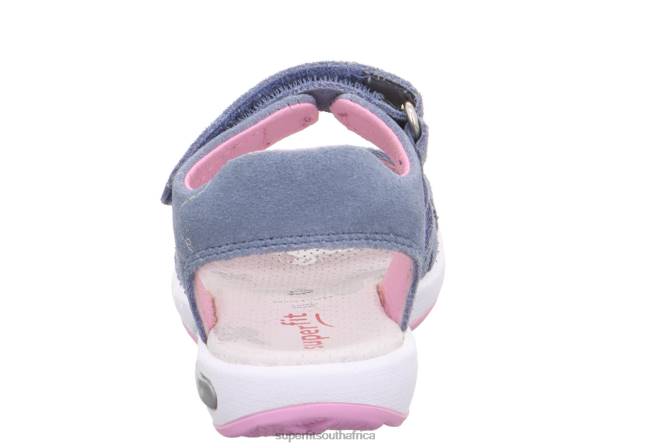 EMILY - Sandal with Velcro Fastener Toddlers Blue/Pink NLL0688 Superfit Sandals