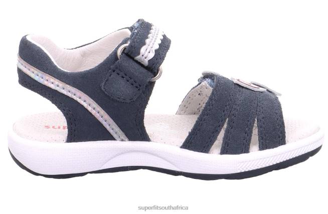 EMILY - Sandal with Velcro Fastener Toddlers Blue/Silver NLL0662 Superfit Sandals