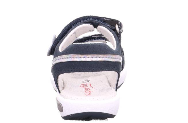 EMILY - Sandal with Velcro Fastener Toddlers Blue/Silver NLL0662 Superfit Sandals