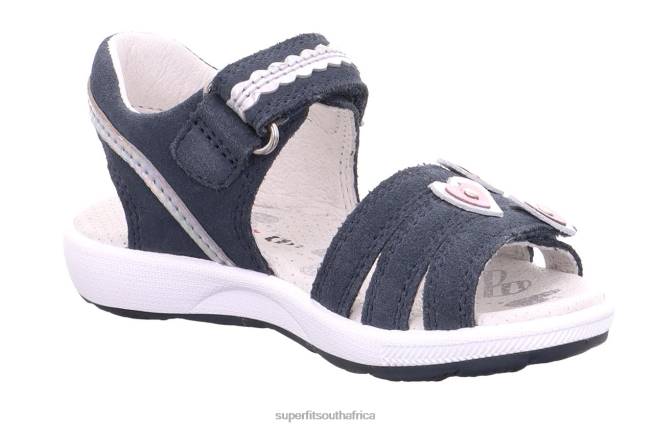 EMILY - Sandal with Velcro Fastener Toddlers Blue/Silver NLL0662 Superfit Sandals