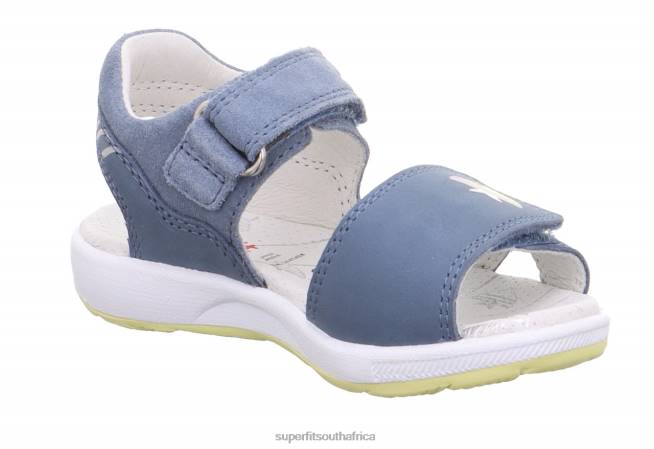 EMILY - Sandal with Velcro Fastener Toddlers Blue/Yellow NLL0666 Superfit Sandals