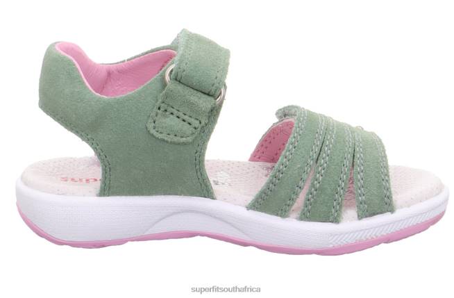 EMILY - Sandal with Velcro Fastener Toddlers Light Green/Pink NLL0680 Superfit Sandals