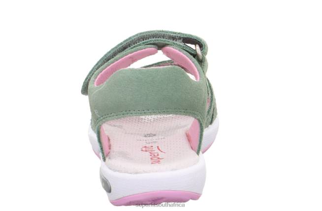 EMILY - Sandal with Velcro Fastener Toddlers Light Green/Pink NLL0680 Superfit Sandals