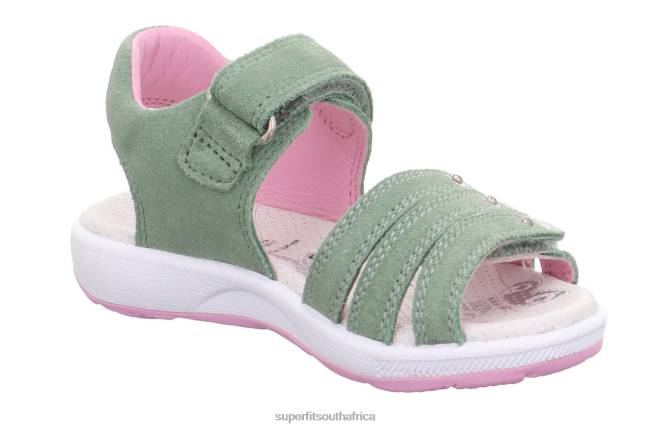 EMILY - Sandal with Velcro Fastener Toddlers Light Green/Pink NLL0680 Superfit Sandals