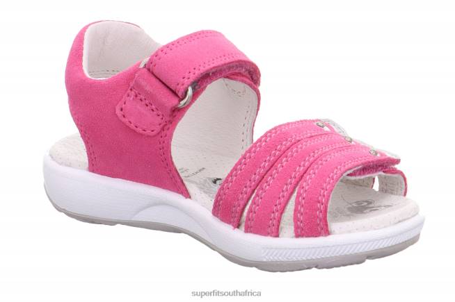 EMILY - Sandal with Velcro Fastener Toddlers Pink/Silver NLL0667 Superfit Sandals