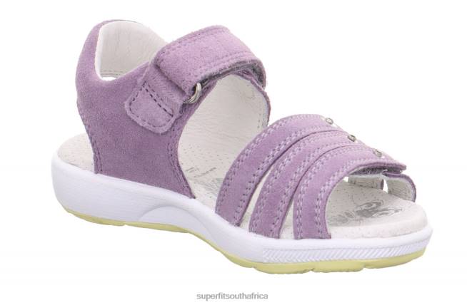 EMILY - Sandal with Velcro Fastener Toddlers Purple/Yellow NLL0669 Superfit Sandals