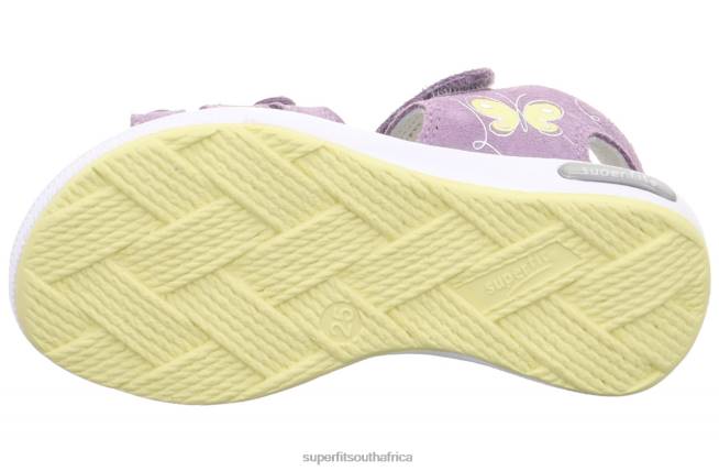 EMILY - Sandal with Velcro Fastener Toddlers Purple/Yellow NLL0669 Superfit Sandals