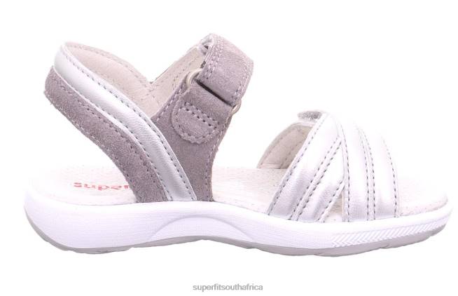 EMILY - Sandal with Velcro Fastener Toddlers Silver/Light grey NLL0689 Superfit Sandals