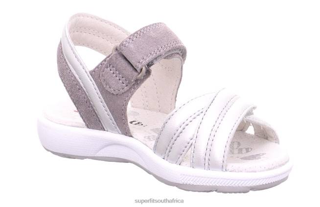 EMILY - Sandal with Velcro Fastener Toddlers Silver/Light grey NLL0689 Superfit Sandals