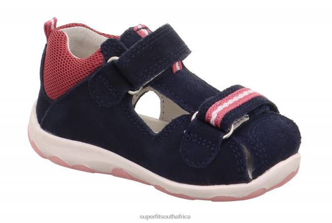 FANNI - Sandal with Velcro Fastener Babies Blue/Pink NLL0173 Superfit Sandals