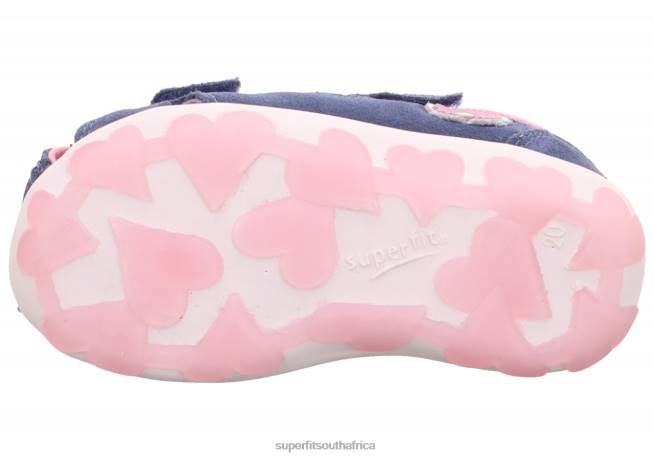 FANNI - Sandal with Velcro Fastener Babies Blue/Pink NLL0178 Superfit Sandals