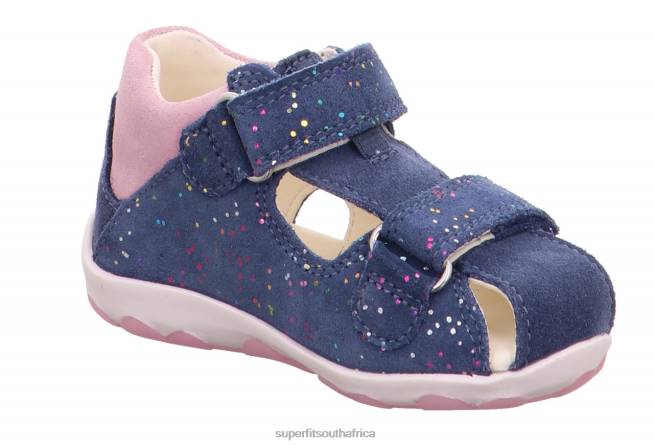 FANNI - Sandal with Velcro Fastener Babies Blue/Pink NLL0189 Superfit Sandals