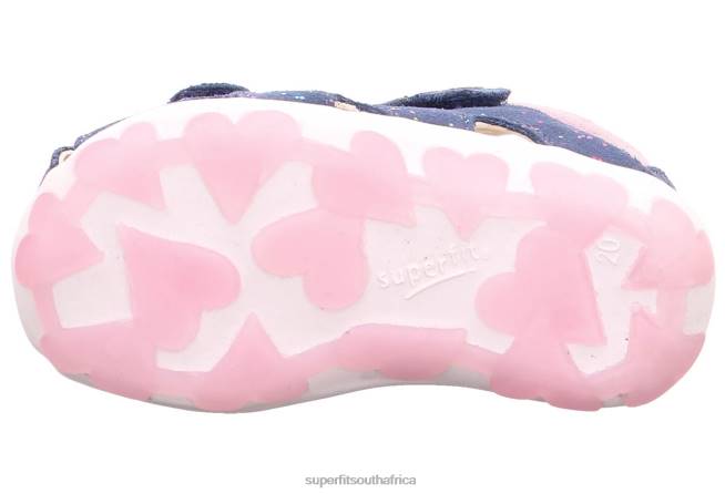 FANNI - Sandal with Velcro Fastener Babies Blue/Pink NLL0189 Superfit Sandals