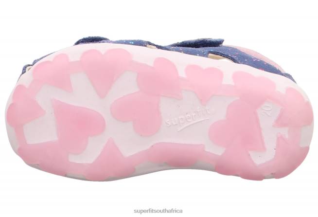 FANNI - Sandal with Velcro Fastener Babies Blue/Pink NLL0189 Superfit Sandals