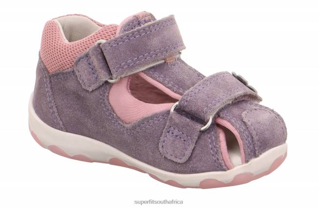 FANNI - Sandal with Velcro Fastener Babies Purple/Pink NLL0177 Superfit Sandals