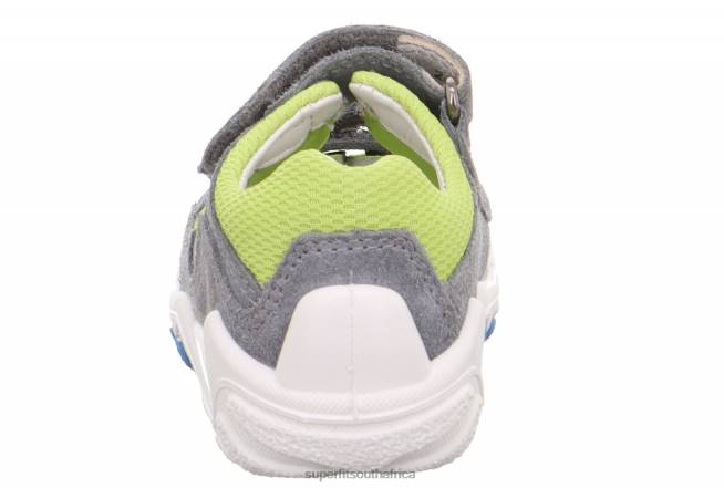 FLOW - Sandal with Velcro Fastener Babies Light Grey/Light Green NLL0188 Superfit Sandals