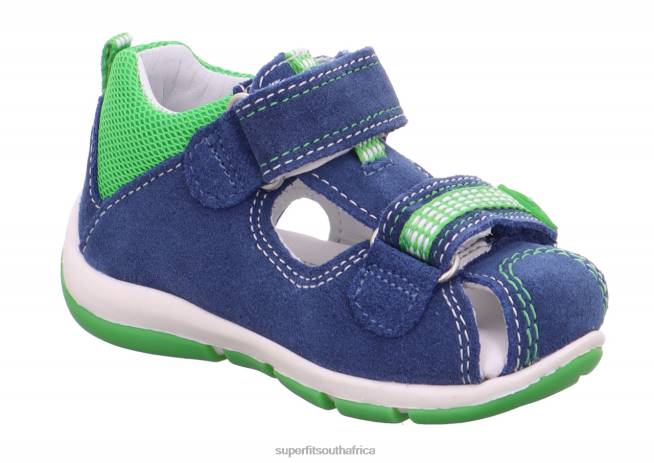 FREDDY - Sandal with Velcro Fastener Babies Blue/Green NLL0232 Superfit Sandals