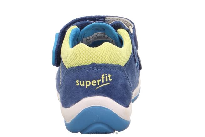 FREDDY - Sandal with Velcro Fastener Babies Blue/Yellow NLL0234 Superfit Sandals