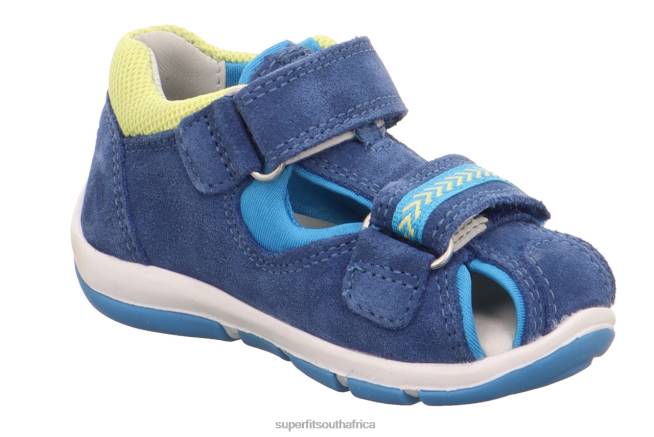 FREDDY - Sandal with Velcro Fastener Babies Blue/Yellow NLL0234 Superfit Sandals