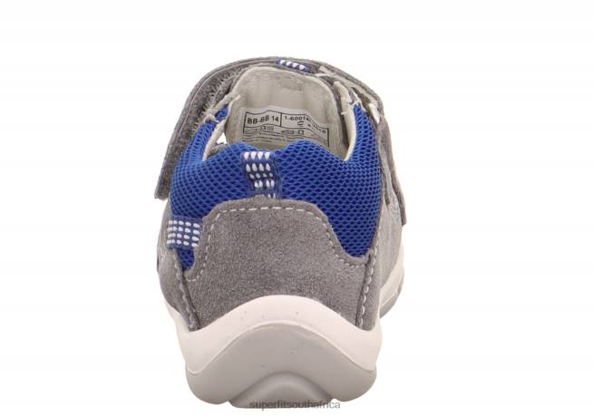 FREDDY - Sandal with Velcro Fastener Babies Light Grey/Blue NLL0167 Superfit Sandals