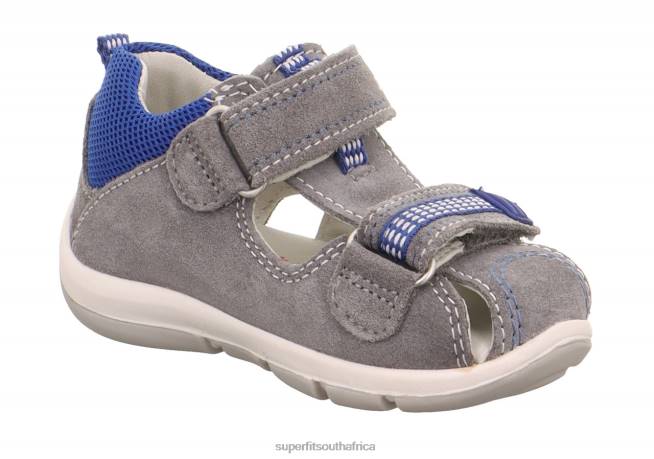 FREDDY - Sandal with Velcro Fastener Babies Light Grey/Blue NLL0167 Superfit Sandals